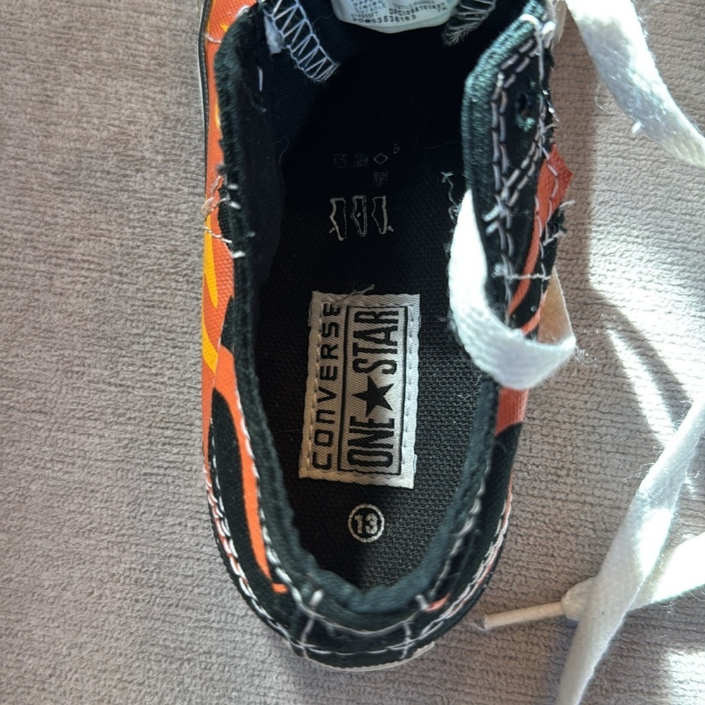 Converse All Star Youth Multicolor Fire Fashion Sneakers Multicolor Fire Size 13 - Picture 7 of 8